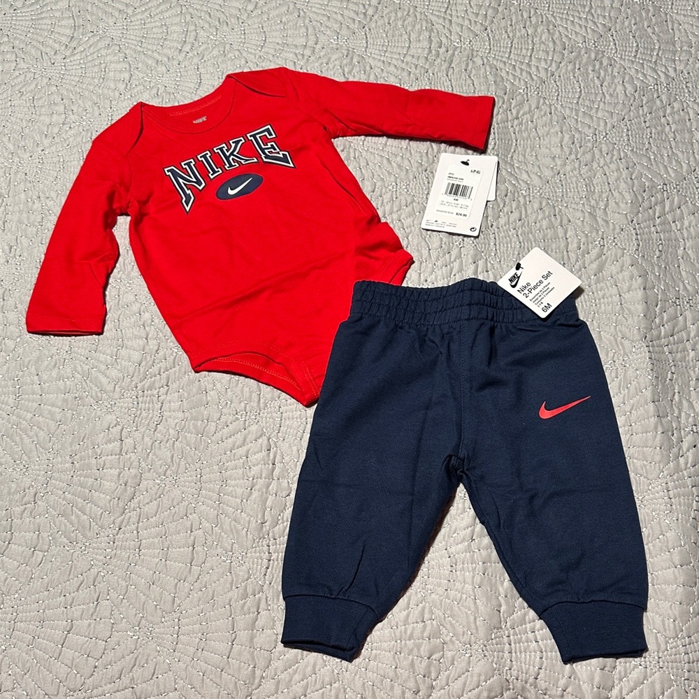 Nike Red and Navy Infant Set, NWT’s, Size 6 Months
